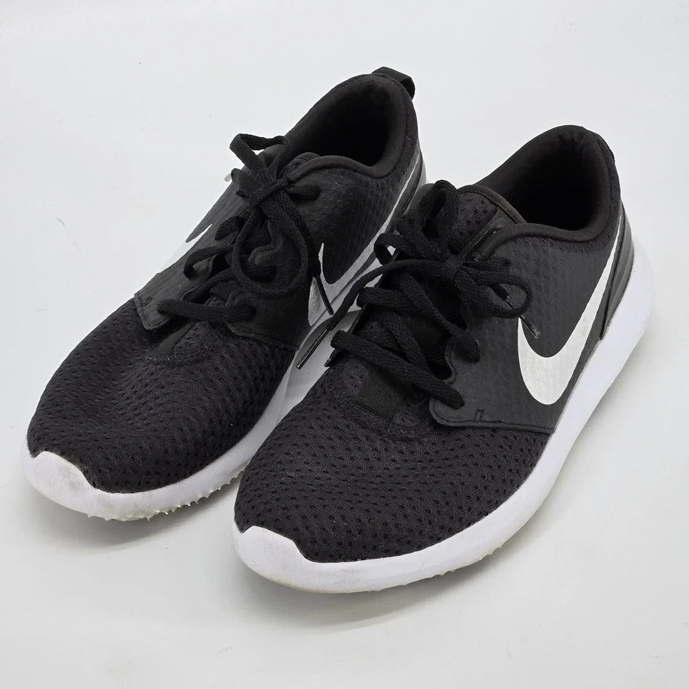 Nike Roshe G Spikeless Golf Shoes Black Metallic White Women's Size 8 CD6066-001
